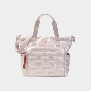 Hedgren Puffer Tote Tassen Dames Wit Beige | JXB5266QF