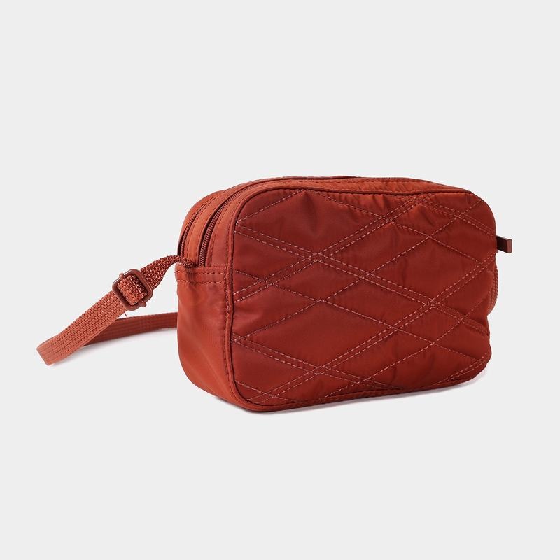 Hedgren Gewatteerd Maia Mini Rfid Crossbodytassen Dames Rood Bruin | HWC9187FN