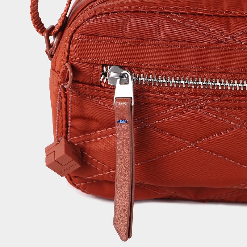 Hedgren Gewatteerd Maia Mini Rfid Crossbodytassen Dames Rood Bruin | HWC9187FN