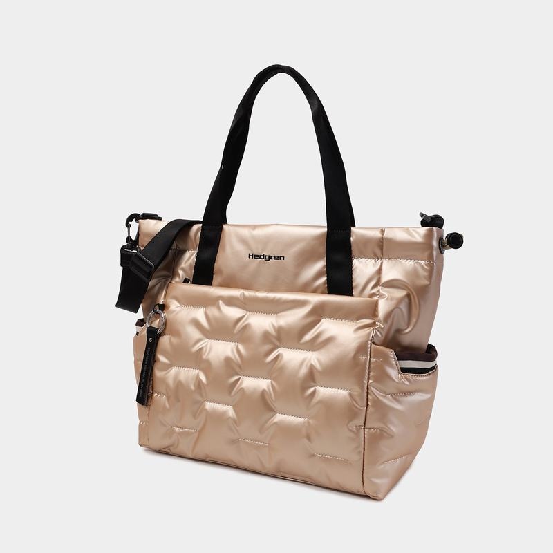 Hedgren Puffer Tote Tassen Dames Beige | EQS2795ZM