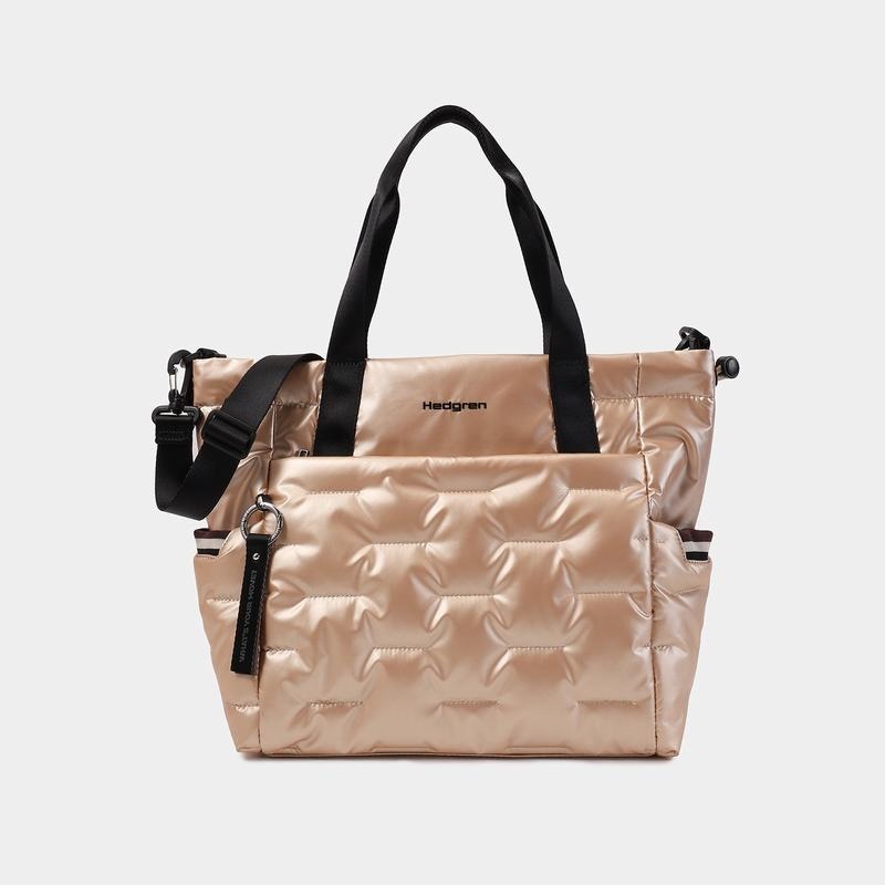 Hedgren Puffer Tote Tassen Dames Beige | EQS2795ZM