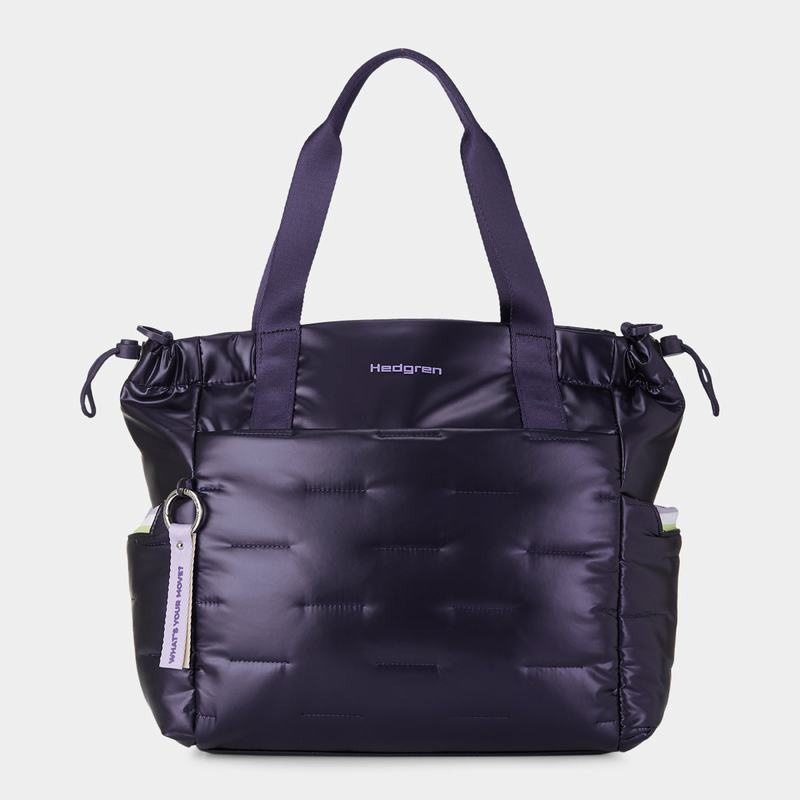 Hedgren Puffer Tote Tassen Dames Paars Diepblauw | ETO8275YK