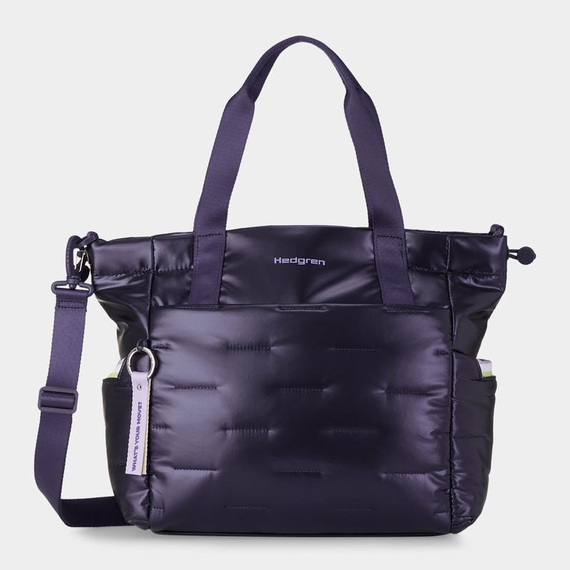 Hedgren Puffer Tote Tassen Dames Paars Diepblauw | ETO8275YK