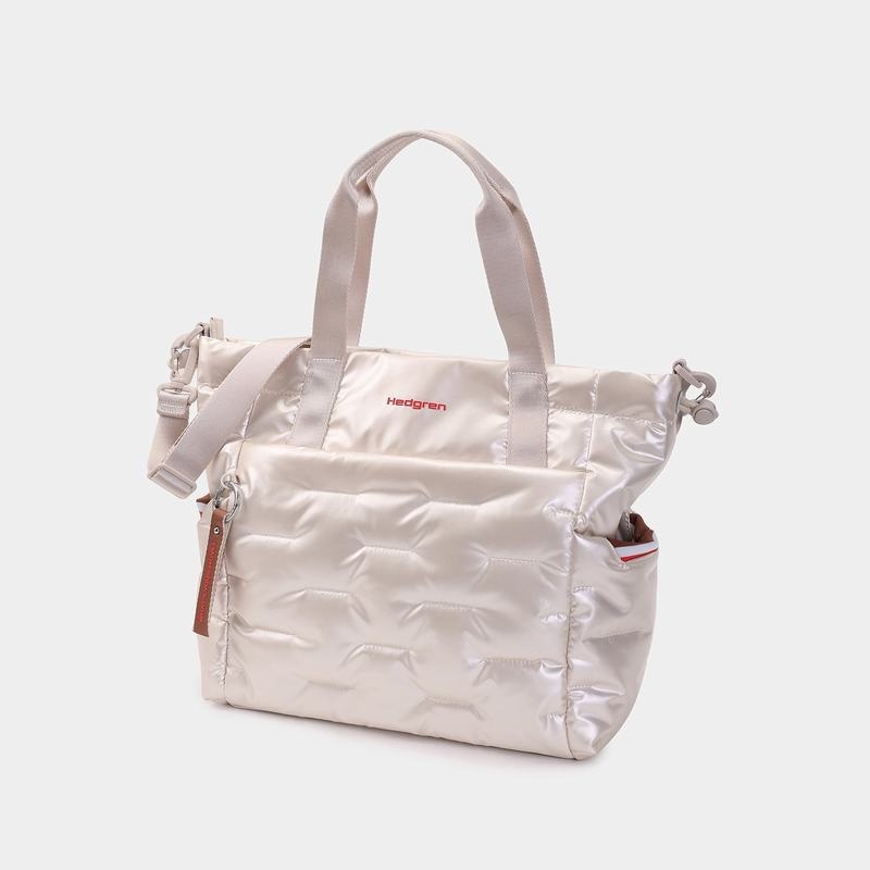 Hedgren Puffer Tote Tassen Dames Wit Beige | JXB5266QF