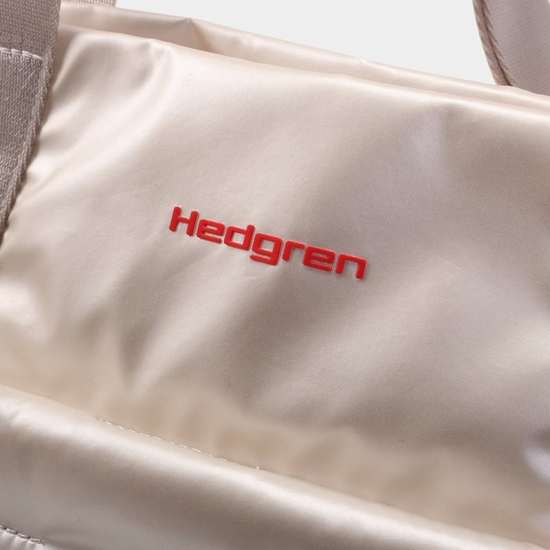 Hedgren Puffer Tote Tassen Dames Wit Beige | JXB5266QF