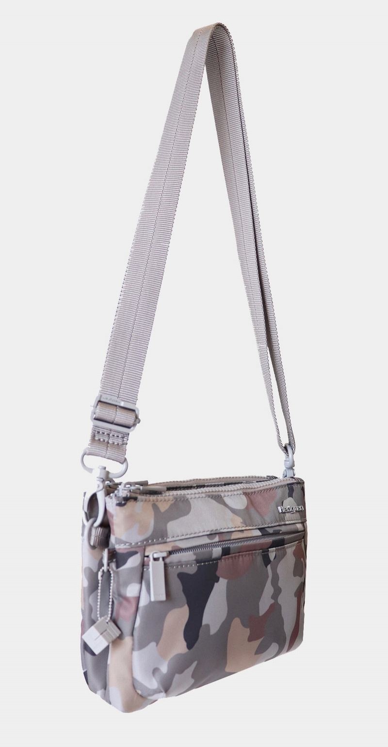 Hedgren Rain Sustainably Made Crossbodytassen Dames Grijs Camo | OWX789FN