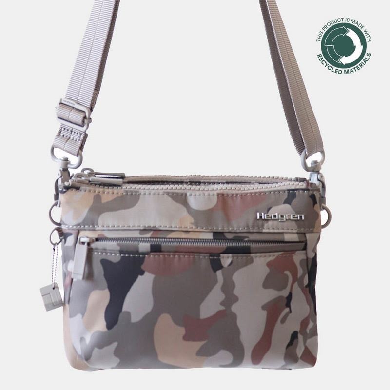 Hedgren Rain Sustainably Made Crossbodytassen Dames Grijs Camo | OWX789FN